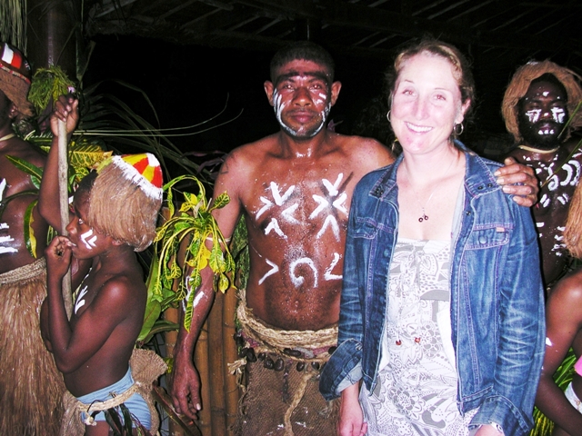 Steph with our tribe in Luganville